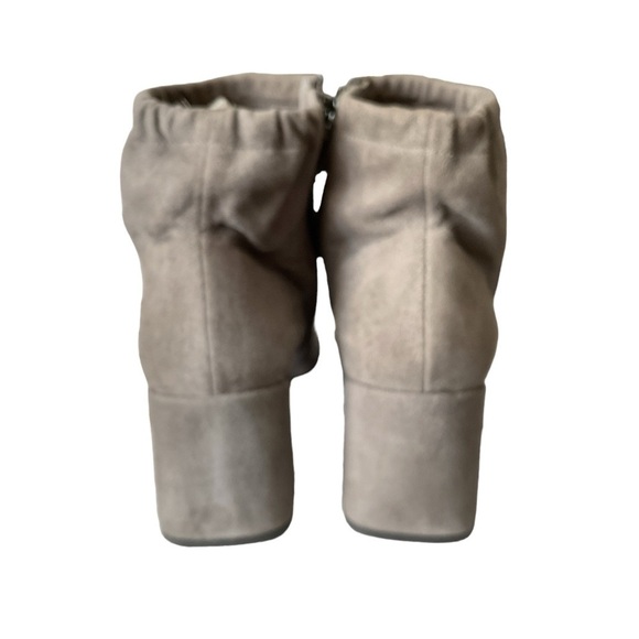 EILEEN FISHER,taupe grey suede,soft structure,2.5” heel,zipper,sock ankle boot - Picture 2 of 10